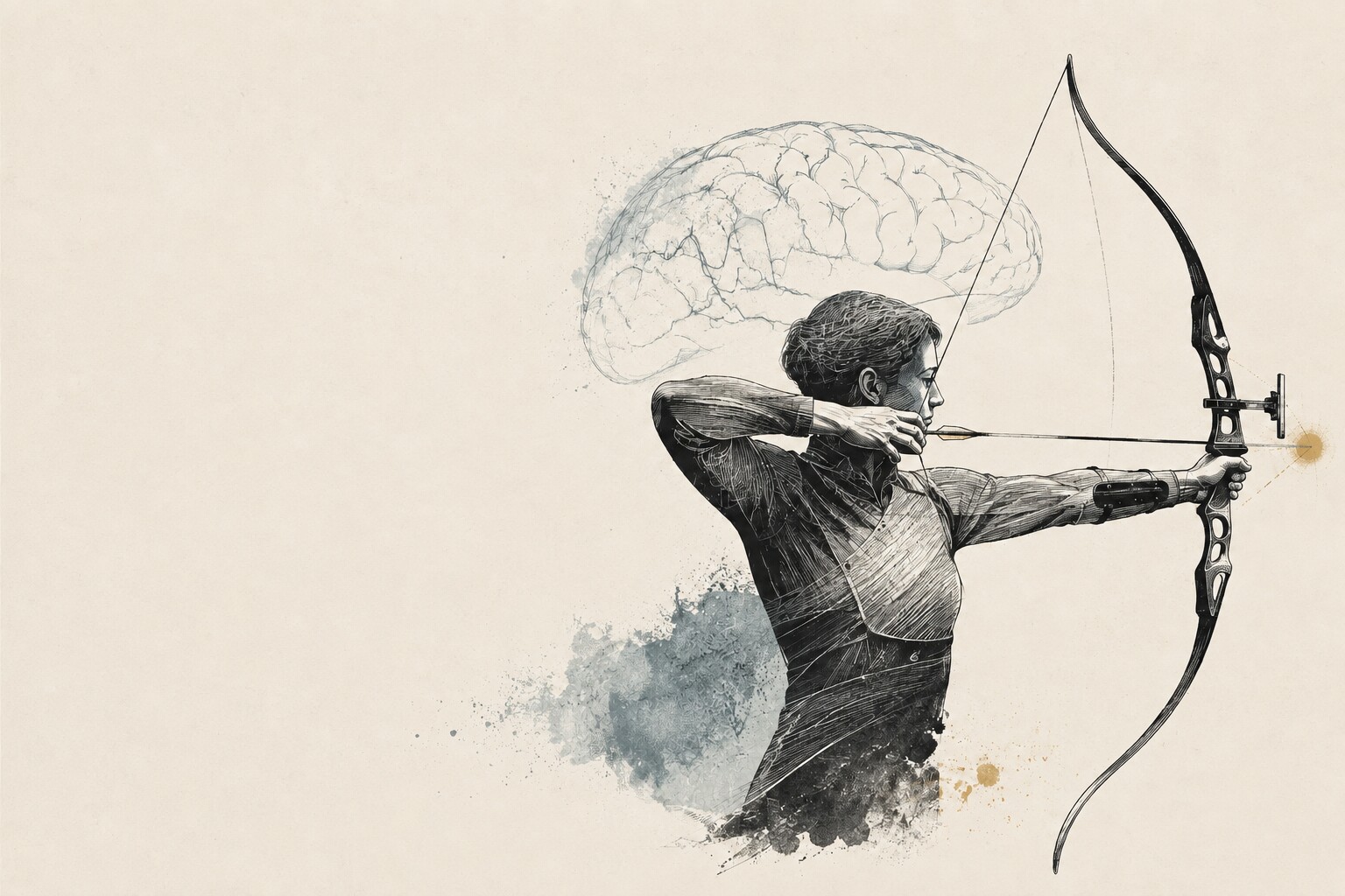 An archer preparing to shoot